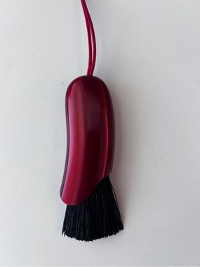 Personal Red Brush Necklace Black Tassel